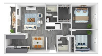 2 Beds • 2 Bath 209 floor plan